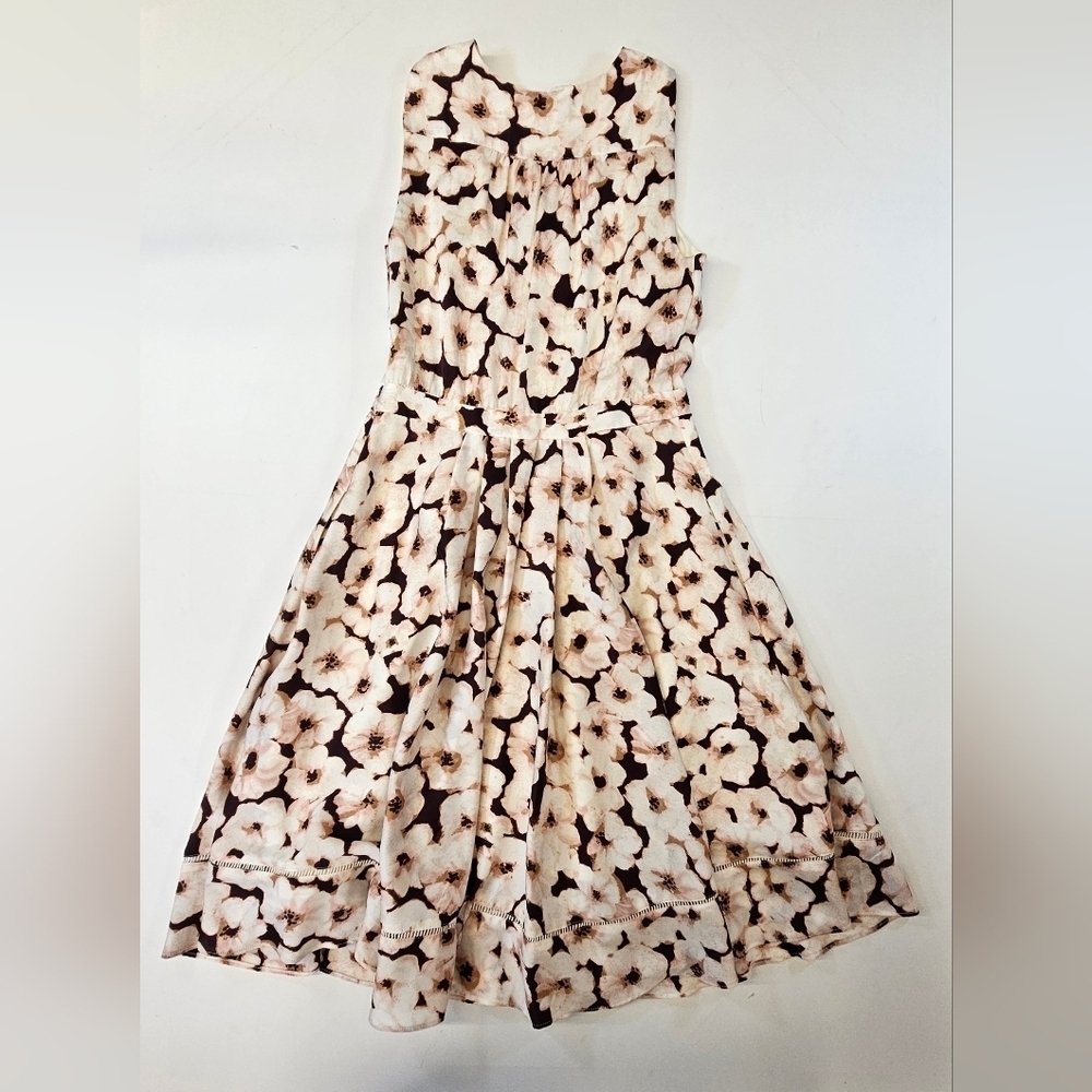 Banana Republic Cabernet and Blush Floral Dress Size Zero 0 - Picture 9 of 10